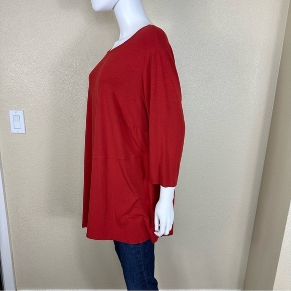 Eileen Fisher Top Sz 2X Asymmetrical Jersey Asymmetric - Picture 4 of 13